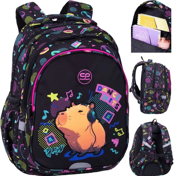 COOLPACK PLECAK SZKOLNY MŁODZIEŻOWY DLA DZIEWCZYNKI CAPYBARA KLASA 1-3