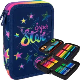 coolpack-piornik-szkolny-dwukomorowy-z-wyposazeniem-kredki-pisaki-stars