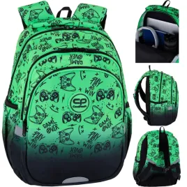 coolpack-jerry-plecak-szkolny-mlodziezowy-game-over-gradient-green