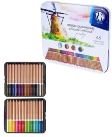 astra-kredki-olowkowe-okragle-prestige-48-kolorow-metalowe-opakowanie