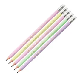 bic-pastel-hb-olowek-nielamliwy-z-gumka-wytrzymaly-5-sztuk-zestaw