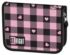 st-right-piornik-szkolny-dwuklapkowy-bez-wyposazenia-pink-checkered