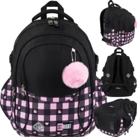 st-right-plecak-szkolny-mlodziezowy-dla-dziewczynki-pink-checkered
