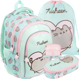 pusheen-plecak-szkolny-mlodziezowy-dla-dziewczynki-kotorozec-mint-zestaw-3w