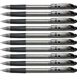 pentel-dlugopis-szkolny-biurowy-automatyczny-bk-417-wow-czarny-10-sztuk