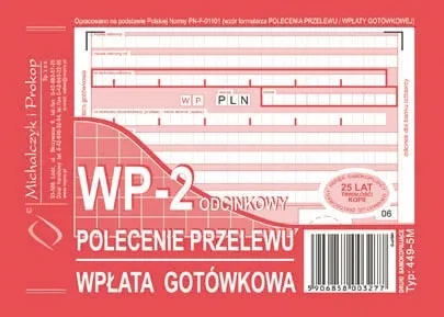mich-polecenie-przel-a6-2skl-stan-nowy-liczba-kartek-80
