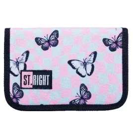 st-right-piornik-szkolny-dwuklapkowy-dla-dziewczynki-chess-butterflies