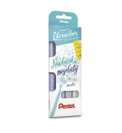 pentel-pisak-brush-sign-pen-4-stuki-niebieskie