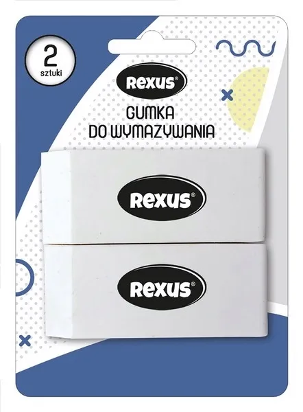 BENIAMIN REXUS GUMKA DO WYMAZYWANIA NA BLISTRZE BIAŁA 2 sztuki