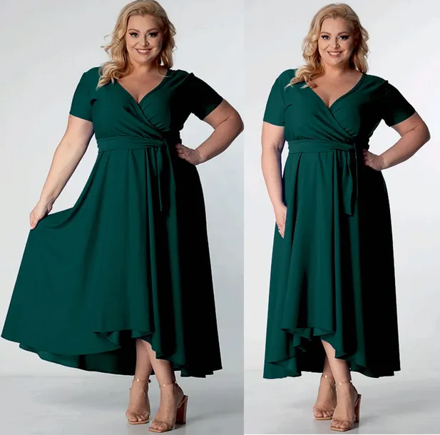 Maxi Długa sukienka rozkloszowana elegancka na wesele Plus Size 5XL 50