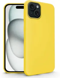 etui-iphone-15-plus-zolte-matowe-smukle-silikon-tpu-odporne