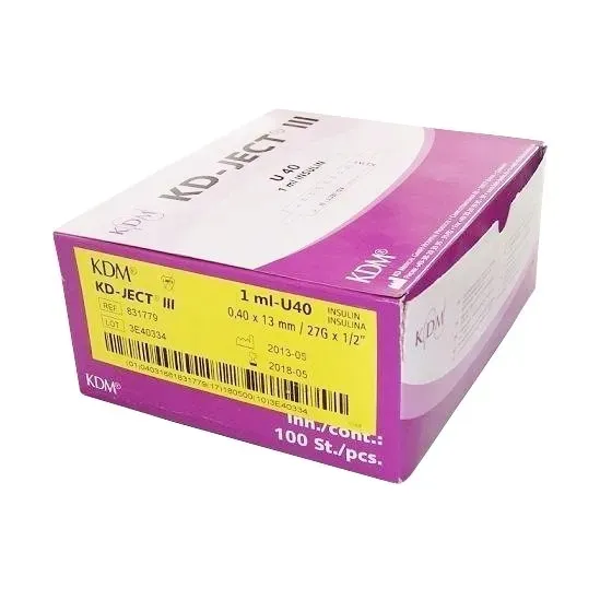 KD-JECT III strzykawki insulinowe U-40 1 ml 27G 0,4x13 mm 100 szt.