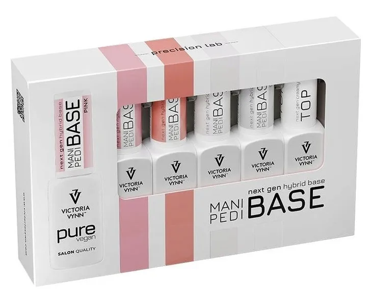 Victoria Vynn Zestaw Baz Hybrydowych 4xMANI PEDI BASE+1xTOP Pure VEGAN