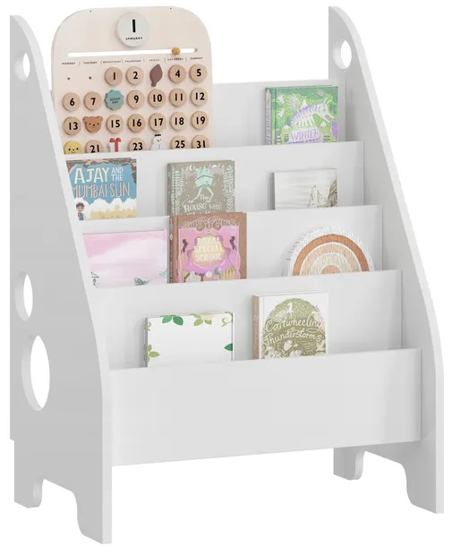 Biblioteczka Montessori dla dzieci – Regał na książki Organizer BIAŁA