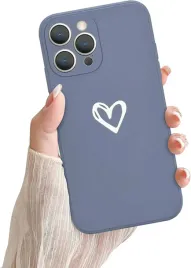 etui-iphone-13-pro-max-silikonowe-serduszka-case-newseego-szare