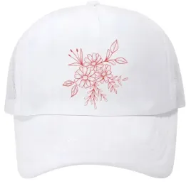 czapka-z-daszkiem-z-siatka-regulowana-kwiatki-flowers-one-size