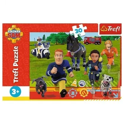 puzzle-30-elementow-gotowi-do-pomocy-strazak-sam-trefl