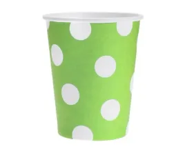 kubeczki-papierowe-pistacjowe-groszki-biale-270-ml-6-szt-zielony-kropki
