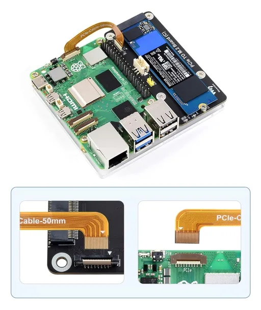 adapter-pcie-do-m-2-dla-raspberry-pi-5-kod-producenta-pcie-to-m-2-board-c-stan-opakowania-oryginalne