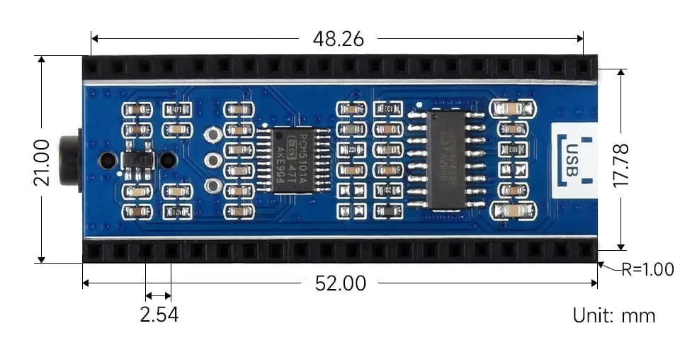 modul-audio-i2s-dla-raspberry-pi-pico-dekoder-stereo-pcm5101a-glosniki
