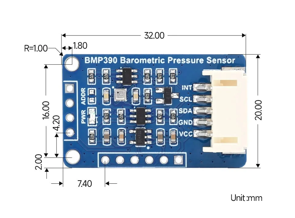 czujnik-waveshare-bmp390-barometric-pressure