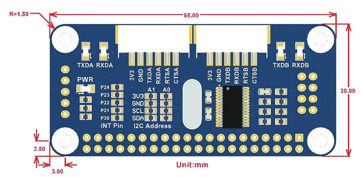 hat-dla-raspberry-pi-z-dodatkowymi-portami-uart-kod-producenta-serial-expansion-hat-15667