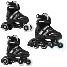 rolki-wrotki-3w1-regulowane-raven-helixi-black-grey-34-37-kolka-led