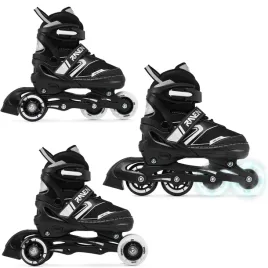 rolki-wrotki-regulowane-3w1-raven-helixi-black-grey-34-37-kolko-led
