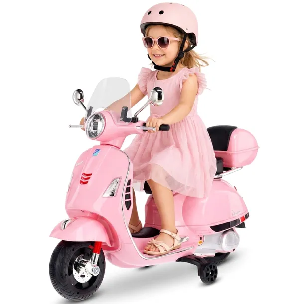Motorek elektryczny Sun Baby Vespa Jasnoróżowy