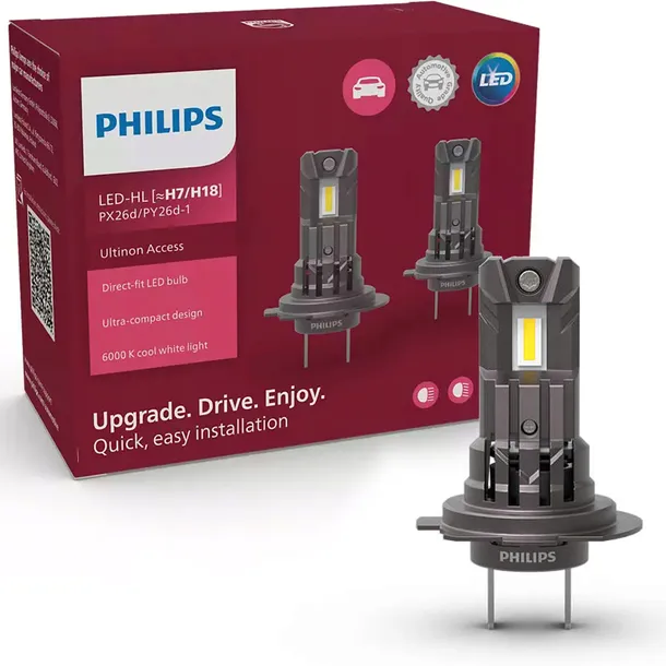 Żarówki Philips LED Ultinon Access UA2500 H7/H18 12V PLUG&PLAY 6000K 2szt
