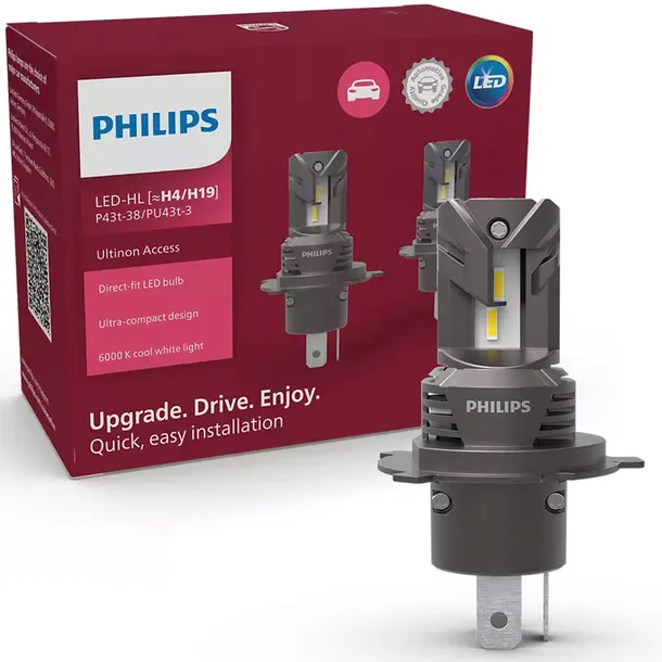 Philips żarówki H4/H19 LEDowe LED Ultinon Access UA2500 12V 600K 2szt.
