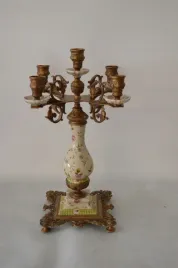 swiecznik-porcelanowy-kwiaty-zielony-sygn-40cm