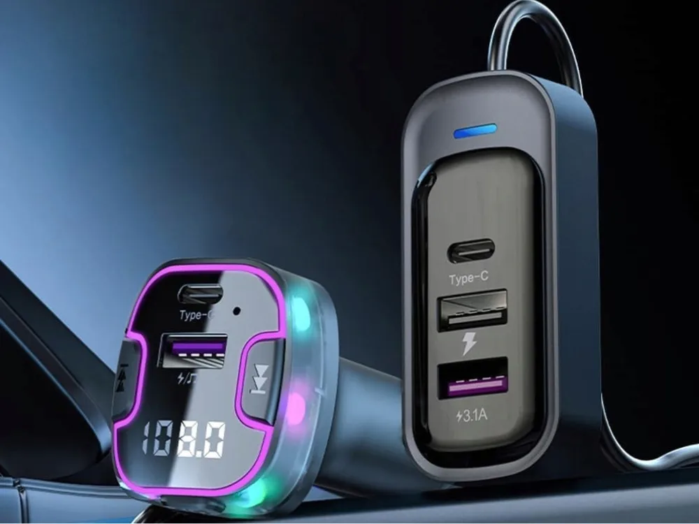 transmiter-bluetooth-samochodowy-fm-3x-usb-typ-c-adapter-ladowarka-stan-nowy