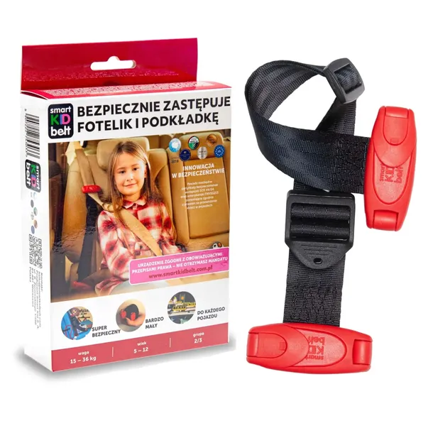 SMART KID BELT pas samochodowy dla dziecka zastępuje FOTELIK i podkładkę