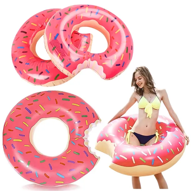 KOŁO Do Pływania DONUT PĄCZEK Duży XL #90 cm Róż