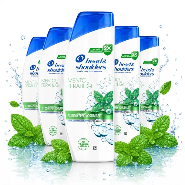 5x Skuteczny szampon przeciwłupieżowy Head & Shoulders Menthol Fresh 330ml