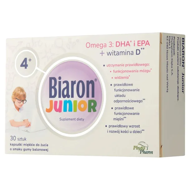 bioaron-junior-30-kapsulek-do-zucia-smak-wieloowocowy