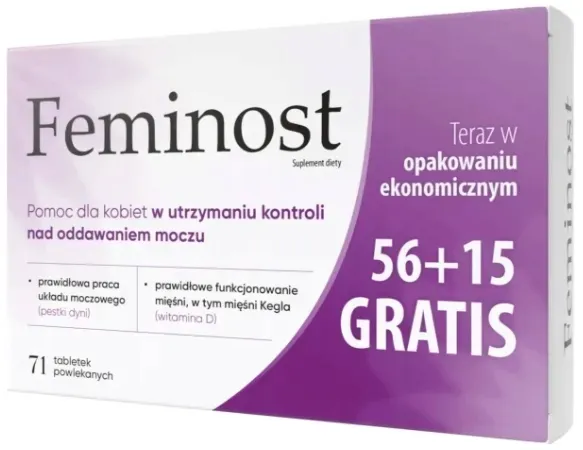 FEMINOST kontrola nietrzymania moczu dla kobiet Zdrovit 71 tabletek