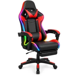 fotel-gamingowy-obrotowy-led-rgb-obrotowy-masaz-podnozek-czarno-czerwony