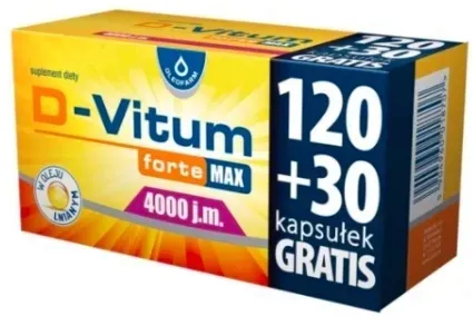 D-Vitum Forte Max 4000 witamina D 150 kaps.