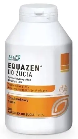 Equazen (Eqe Q) do żucia truskawkowe 400 kapsułek