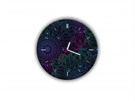 zegar-szklany-okragly-mandala