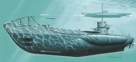 model-do-sklejania-mirage-u-570-typ-u-viic-turm-i-niemiecki-okret-podwodny