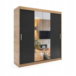 szafa-przesuwna-dwudrzwiowa-paris-premium-wotan-czarna-160-x-205-cm-16mm