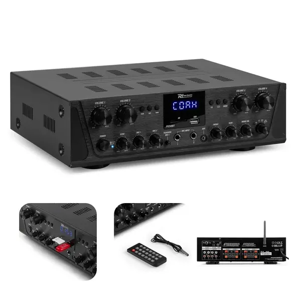 Wzmacniacz audio  PV240BT 4 strefowy 400W BT USB SD FM pilot Power Dynamics