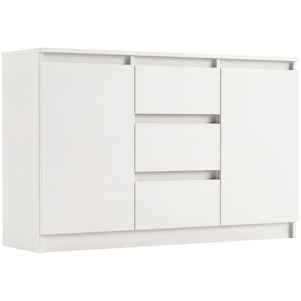 Komoda do salonu sypialni duża 3 szuflady biala 120 cm R-120-S3