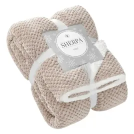koc-narzuta-sherpa-150x200-taupe-wafelek-baranek-z-mikrofibry-dwustronny