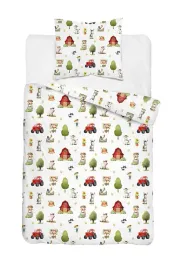 posciel-bawelniana-dziecieca-140x200-biala-w-motyw-wesolej-farmy-kidsdreams