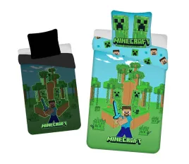 posciel-swiecaca-w-ciemnosci-140x200-minecraft-jungle-fight-poszewka-70x90