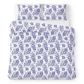 posciel-bawelniana-200x220-biala-w-granatowe-kwiaty-klasyczny-cotton-home